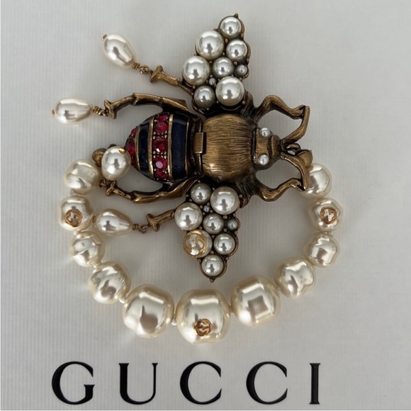 Gucci Rare Queen Margaret bee statement bracelet - Picture 6 of 7